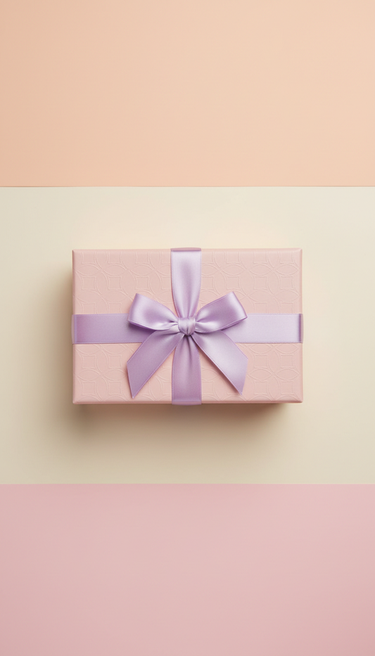 Coffret cadeau personnalisé ruban satiné