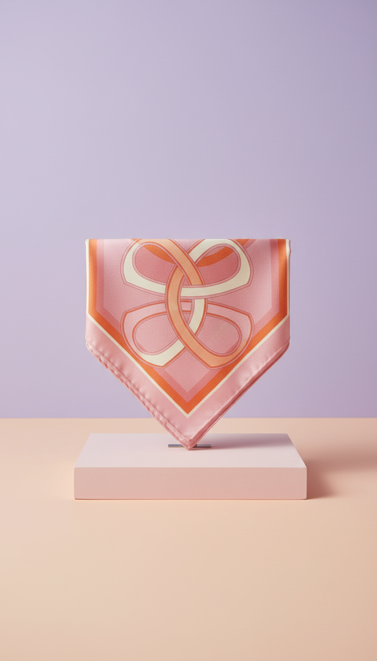Foulard en soie monogrammé raffiné