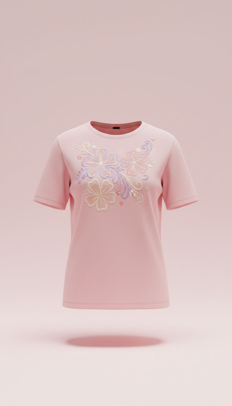 T-shirt brodé personnalisable coton doux