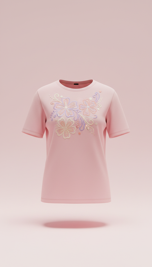 T-shirt brodé personnalisable coton doux