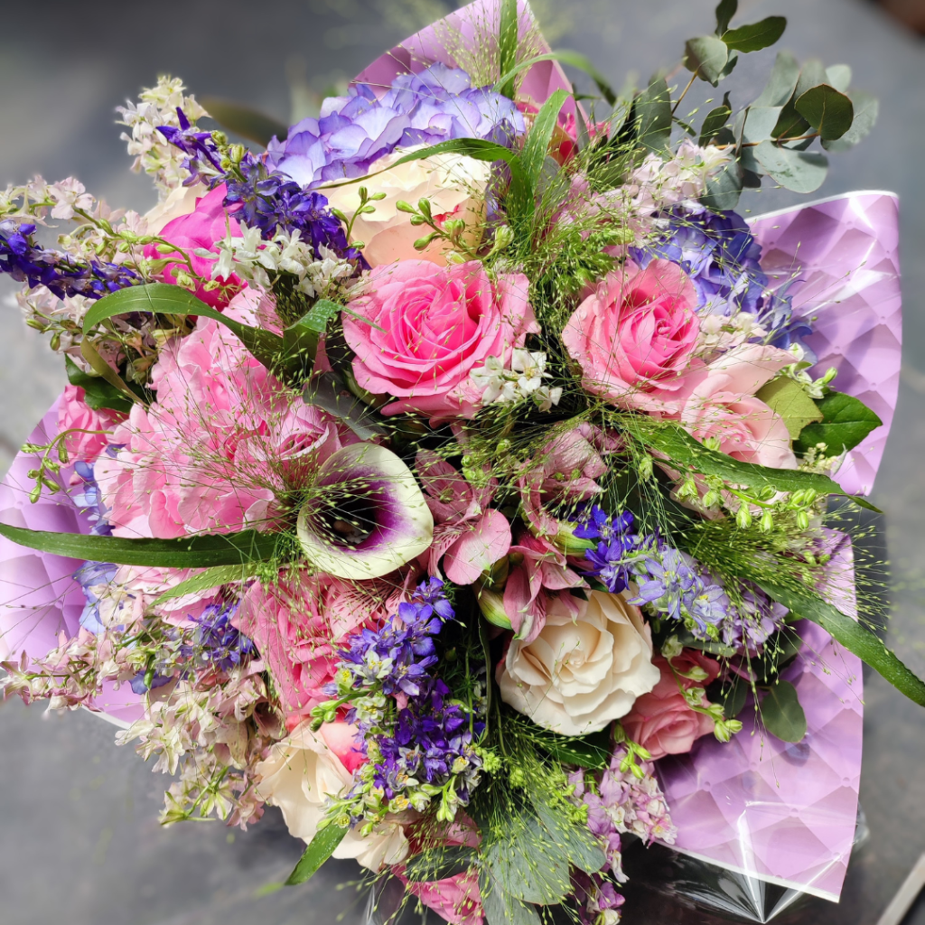 Bouquet rond bulle d'eau